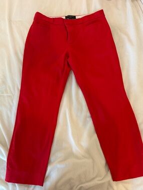 Banana Republic Red Sloan Crop Pants
